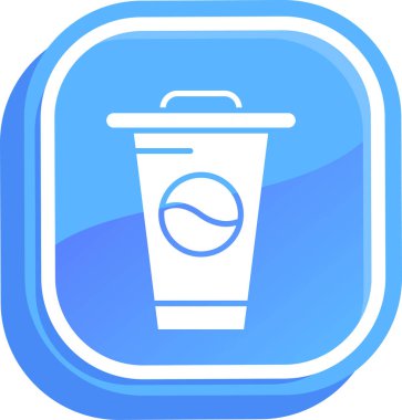 Paket yemek kupası ikonu. Web için paket içecek vektör simgelerinin basit bir gösterimi