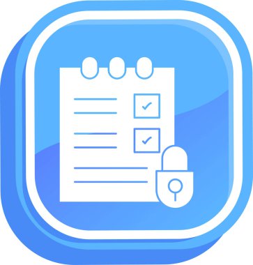 Kontrol listesi simgesi, vektör illüstrasyonu