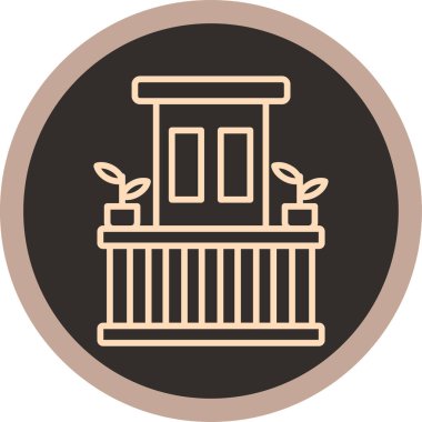 Sütun. Web simgesi basit illüstrasyon