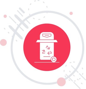 çizgi çöp kutusu simgesi gri arkaplanda izole edildi. Çöp kutusu simgesi. Geri dönüşüm simgesi. Ofis çöpü ikonu. Renkli taslak konsepti. vektör