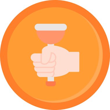 Bir el simgesinin vektör illüstrasyonu