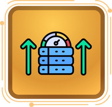 Modern ve renkli bir simgenin vektör çizimi