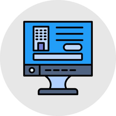 Bilgisayar simgesi. Web simgesi vektör illüstrasyonu