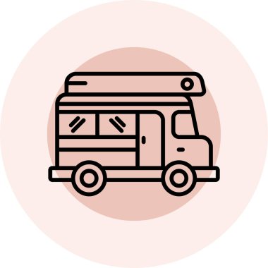 bus simgesi vektör illüstrasyonu