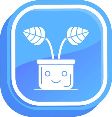 Bir çiçek simgesinin vektör illüstrasyonu