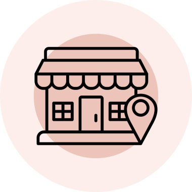 Alışveriş sepetli evin vektör simgesi