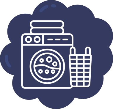 Çamaşır. Web simgesi basit illüstrasyon