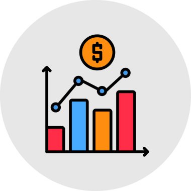 grafik vektör renk çizgisi simgesi