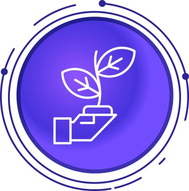 Bitki simgesinin vektör illüstrasyonu