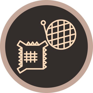 Benzersiz tenis topu vektör çizgisi simgesi