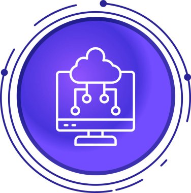 Bulut teknoloji vektör çizim