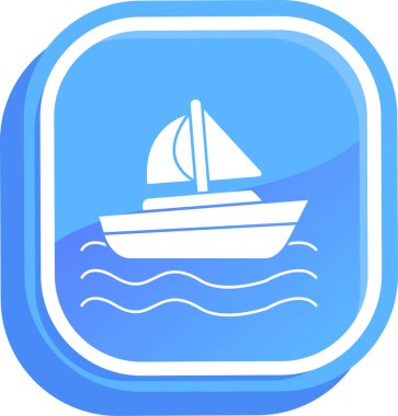 tekne ikonu vektör illüstrasyonu