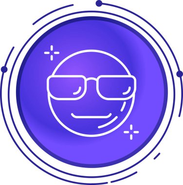 Gülümseyen mutlu bir yüz. vektör illüstrasyonu