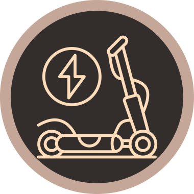 elektrikli elektrikli araba vektör simgesi