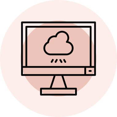 Bulut hesaplama. Basit ağ simgesi