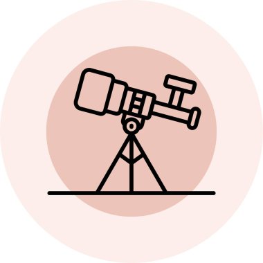 Teleskop. Web simgesi basit illüstrasyon