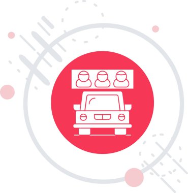 Tek izole taksi simge vektör çizim