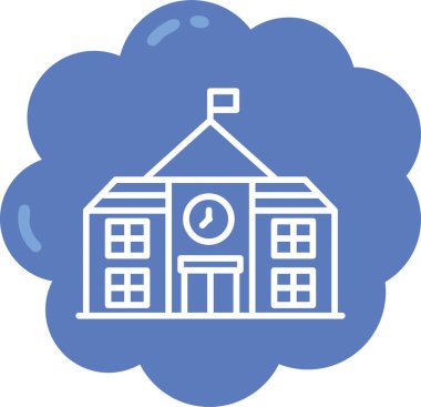 Beyaz arkaplanı olan bir evin vektör simgesi