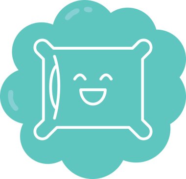 Şirin bir çizgi film simgesinin vektör çizimi