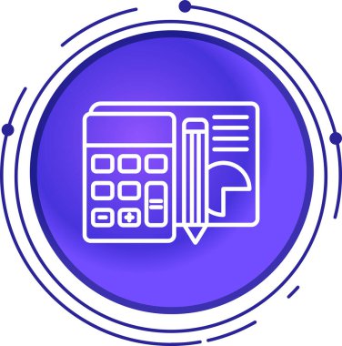 hesap makinesi simgesi, vektör illüstrasyonu