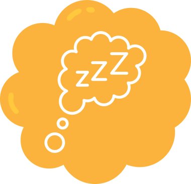 Uyuyan simge vektör illüstrasyonu