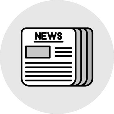 gazete simgesi vektör illüstrasyonu