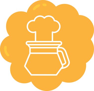 yemek pişirme simgesi düz stil