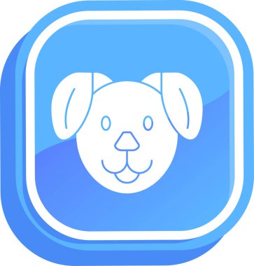Bir köpek simgesinin vektör illüstrasyonu