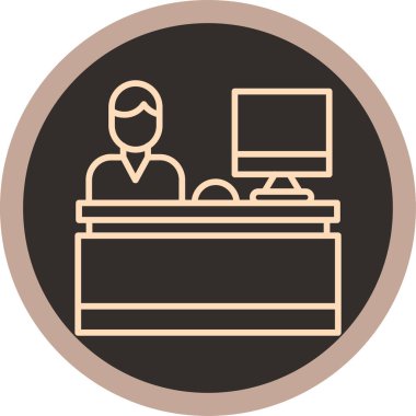 Bir ofis çalışanının çizimi