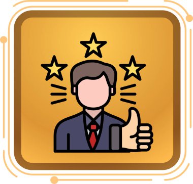 Beğeni simgesi, vektör illüstrasyonu