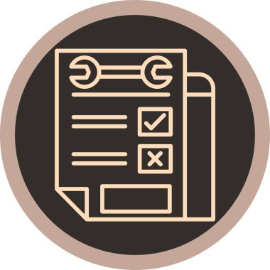 Kontrol listesi. Web simgesi basit illüstrasyon