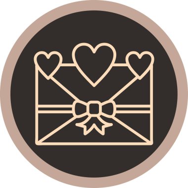 Bir aşk simgesinin vektör illüstrasyonu