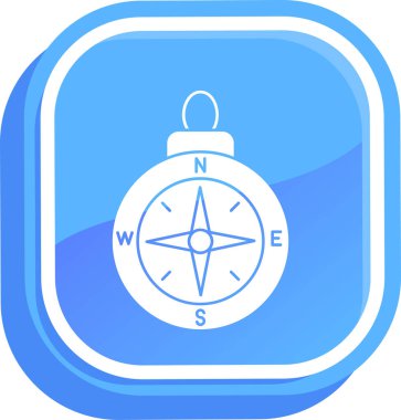 Pusula. Web simgesi basit illüstrasyon