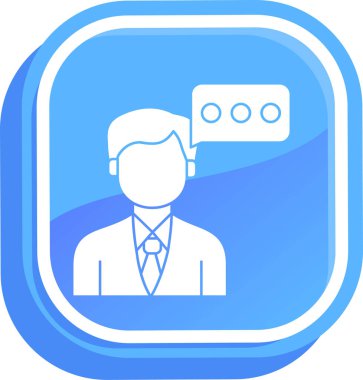 İş adamı. Web simgesi basit illüstrasyon