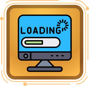 Yükleme simgesinin vektör illüstrasyonu