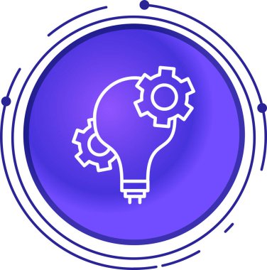 Fikir simgesi vektör illüstrasyonu