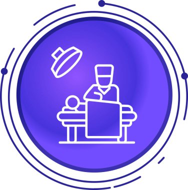 Çizgi Öğretmeni simgesi beyaz arkaplanda izole edildi. Renkli taslak konsepti. Vektör