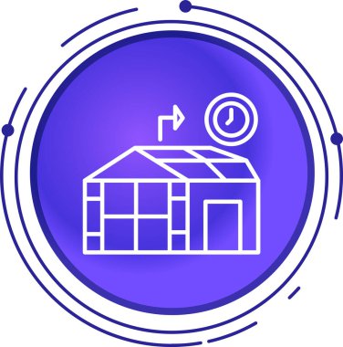 Bir bina simgesinin vektör illüstrasyonu