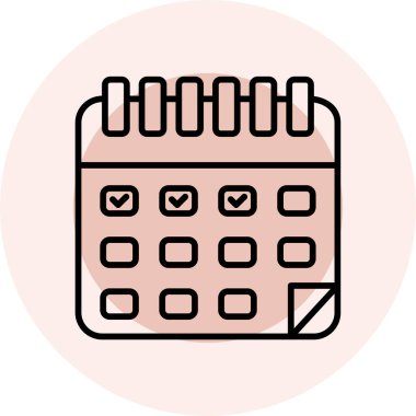 takvim vektör illüstrasyon simgesi