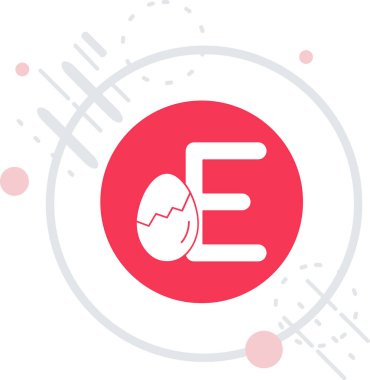 Bayrak ikonlu beyaz çizgi dünya küresi uzun gölgeli izole edilmiş. Dünya ya da Dünya işareti. global internet. Geometrik şekiller. Kırmızı daire düğmesi. vektör