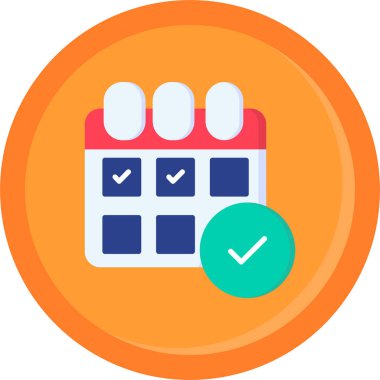 Takvim Düz Vektör Simgesi