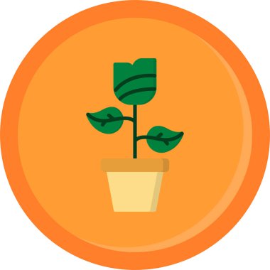 Bitki. Web simgesi basit illüstrasyon