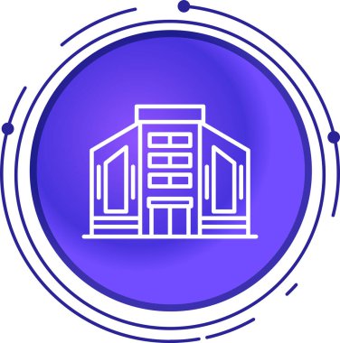 Beyaz arka planda izole edilmiş koruma simgesi altındaki beyaz çizgili ev. Koruma ve güvenlik. Koruma, güvenlik, koruma, savunma konsepti. mavi daire düğmesi.