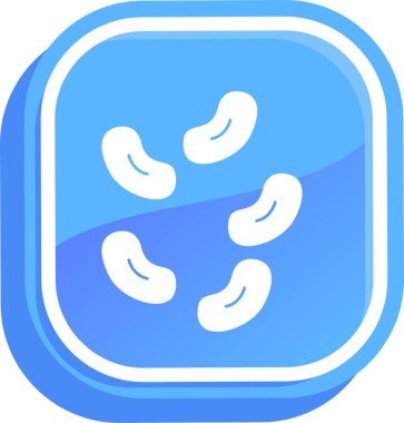 Çizgi film simgesinin mavi arkaplanının vektör çizimi