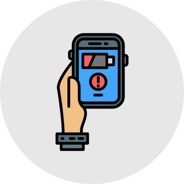 Akıllı telefon ikon vektörü. İnce çizgi işareti. izole edilmiş sınır sembolü çizimi