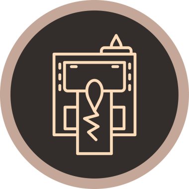 Bir harita simgesinin vektör illüstrasyonu