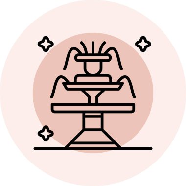 Beyaz arka planda izole edilmiş çizgi sirk ikonu. Sihir numarası. Gizemli şov. Renkli taslak konsepti. vektör.