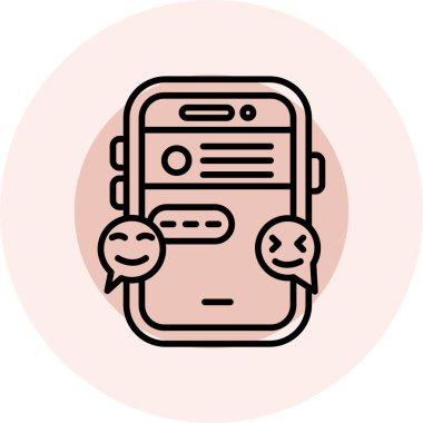 Bir mesajlı akıllı telefonun vektör çizimi