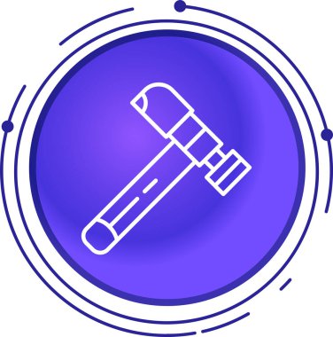 çizgi tornavida simgesi beyaz arkaplanda izole edildi. alet sembolü. Renkli taslak konsepti. vektör.