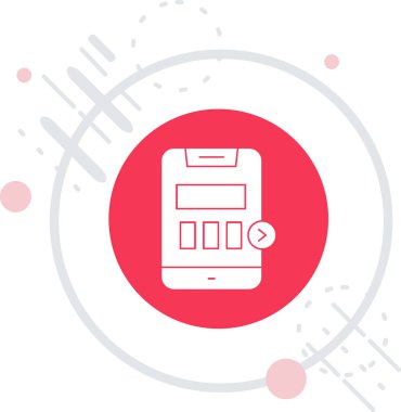 Beyaz arkaplanda dolar işareti simgesi olan hat akıllı telefonu. İnternet alışveriş konsepti. Finansal telefon ikonu. Online ödeme. Renkli taslak konsepti. vektör.